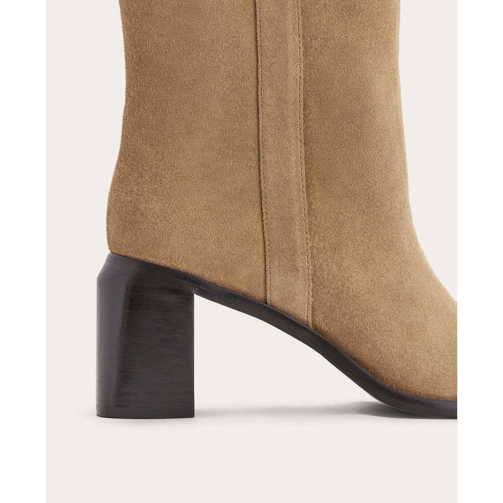 Everlane Outlaw Boot in Sand Suede, Size 9.5, Leather